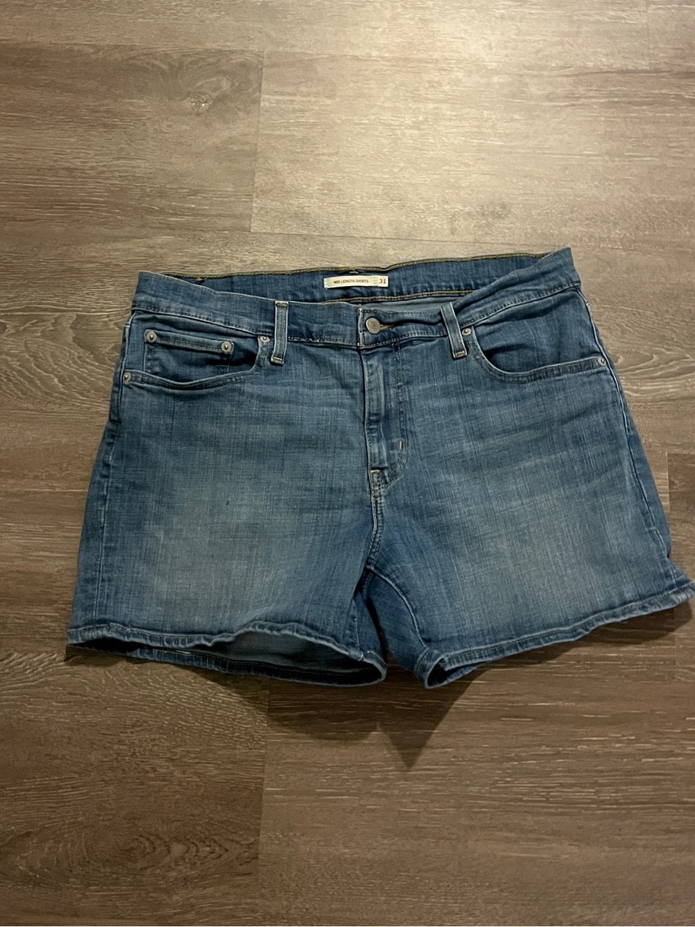 Levi's Dark Blue Denim Cutoff Shorts